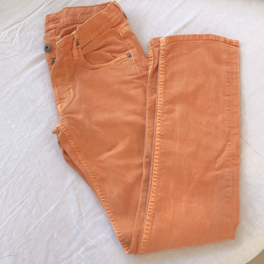 Hudson Byron 5 pocket straight jeans, washed orange, waist 28